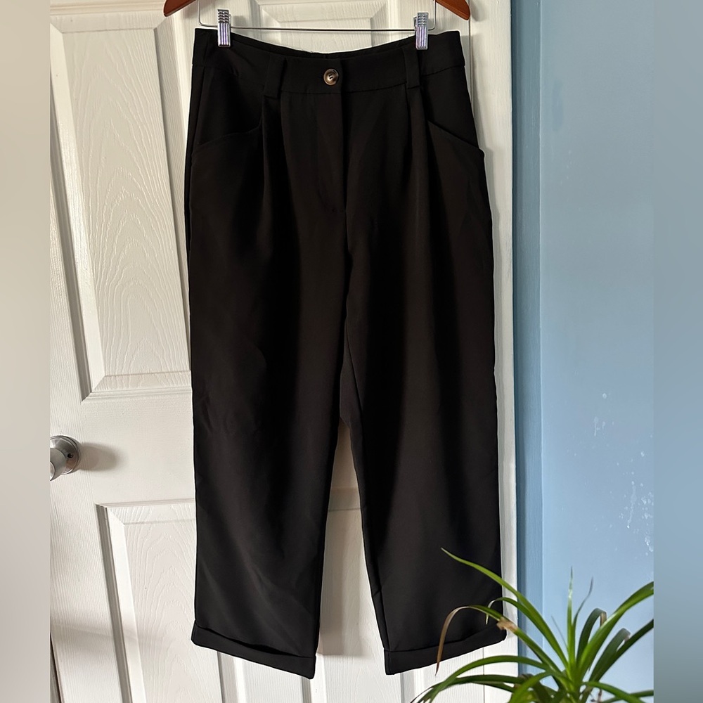 Black High Waisted Trousers